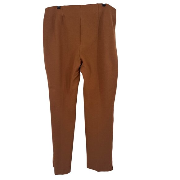 Chicos 2.5 Womens Regular Fit Brown ponte knit Pants Size 14 straight leg - Picture 4 of 4